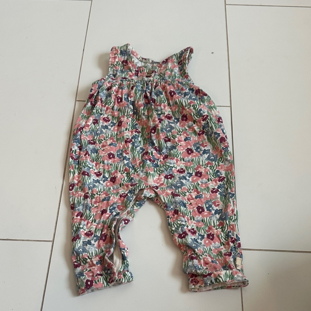 Burt's Bees Baby Floral Kids Romper 3/6m